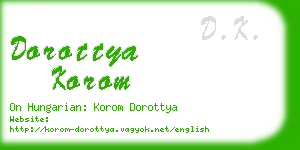 dorottya korom business card